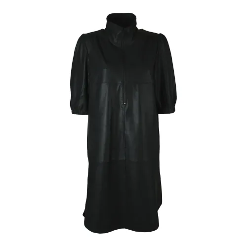 Btfcph , 100110 Leather Black Dress ,Black female, Sizes: