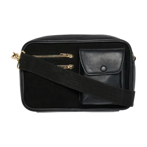 Btfcph , Elegant Crossbody Bag Black with Gold Accents ,Black female, Sizes: ONE SIZE