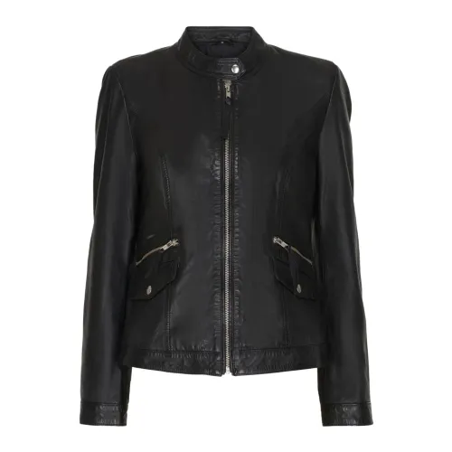 Btfcph , Leather Biker Jacket ,Black female, Sizes: