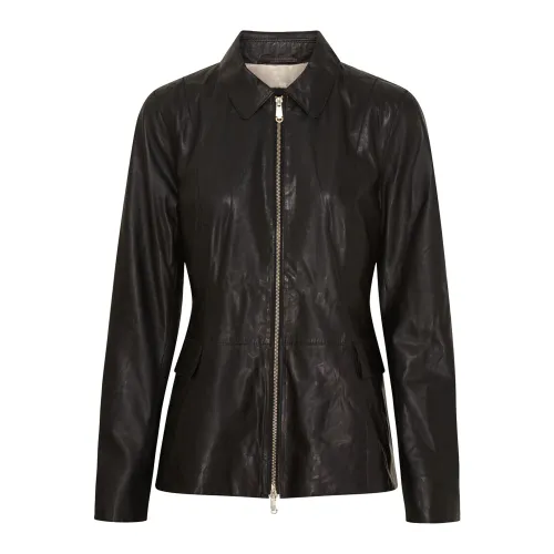 Btfcph , Soft Jacket Skind - Cool Biker Jacket with Long Sleeves and Pockets ,Black female, Sizes: