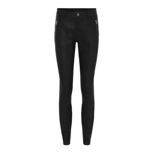 Btfcph , Stylish Stretch Pants Skins 100013-New Black W. Silver Acc. ,Black female, Sizes: