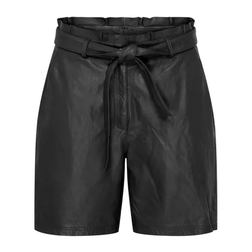 Btfcph , Timeless Leather High-Waisted Shorts ,Black female, Sizes:
