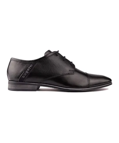Bugatti Mens Toe Cap Gibson Shoes - Black