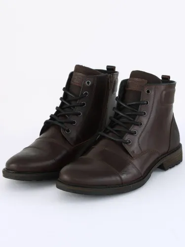 Bull Boxer Dark Brown Lace Up Boots