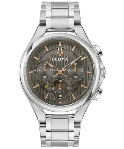 Bulova Curv Mens Silver Watch 96A298 Stainless Steel (archived) - One Size