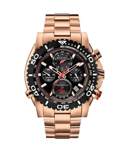 Bulova Precisionist Mens Rose Gold Watch 98B213 Stainless Steel (archived) - One Size