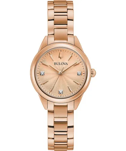 Bulova Sutton WoMens Rose Gold Watch 97P151 Stainless Steel - One Size