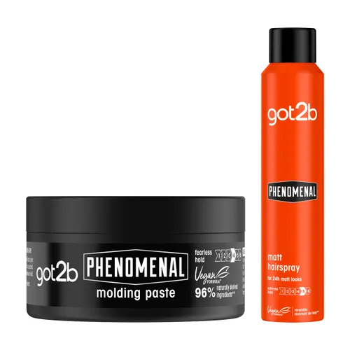 Bundle of got2b PhenoMENal Hairspray & Molding Paste.