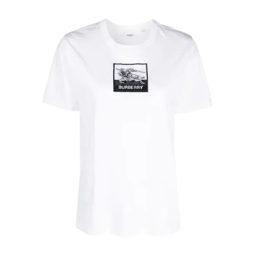 Burberry , A1464 Margot T-Shirt - Stylish and Comfortable ,White female, Sizes: