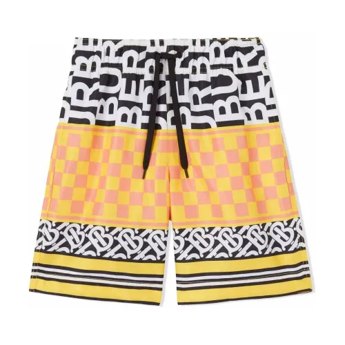 Burberry , Acid Yellow High-Quality Shorts for Boys ,Yellow male, Sizes: