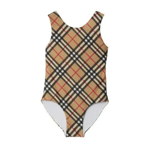 Burberry , Archive Beige Check One Piece Costume ,Beige female, Sizes: