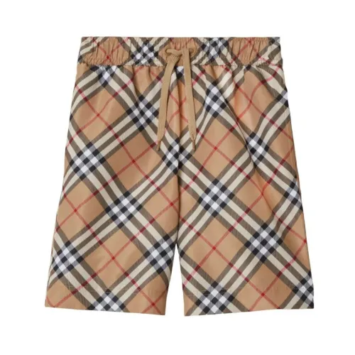 Burberry , Archive Beige Check Shorts ,Beige male, Sizes: