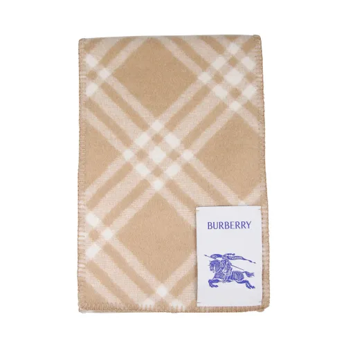 Burberry , Archive Beige Check Wool Scarf ,Beige female, Sizes: ONE