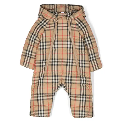 Burberry , Archive Beige Checked Baby Body ,Beige male, Sizes: