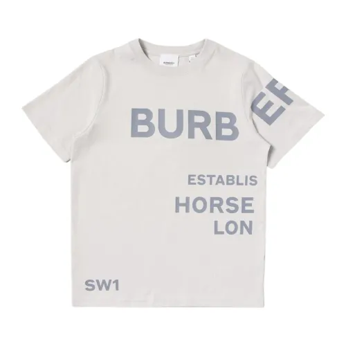 Burberry , Avion Blue Horseferry Print T-shirt ,Blue male, Sizes: