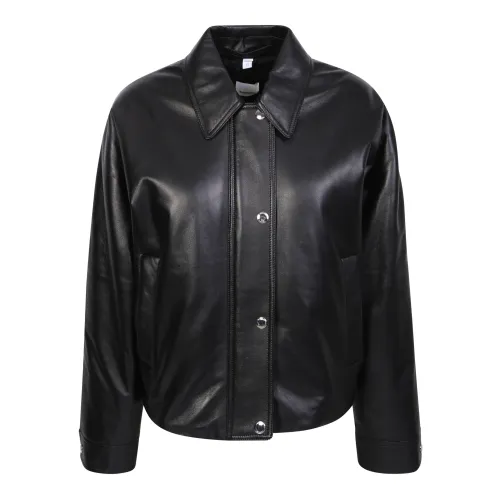 Burberry , Ayton Nero Leather Jacket ,Black female, Sizes: