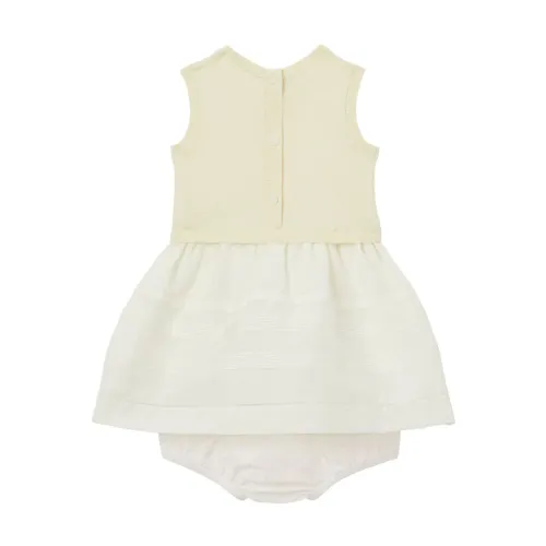 Burberry , Baby Girl Cotton and Silk Dress Set ,Beige female, Sizes:
