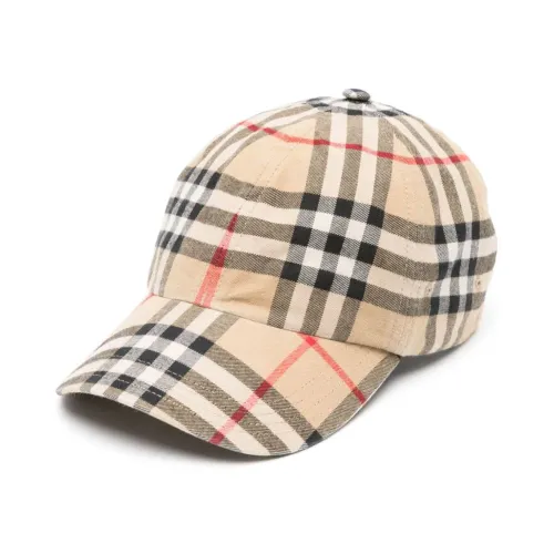 Burberry , Beige Cotton Hats with Adjustable Closure ,Beige male, Sizes: