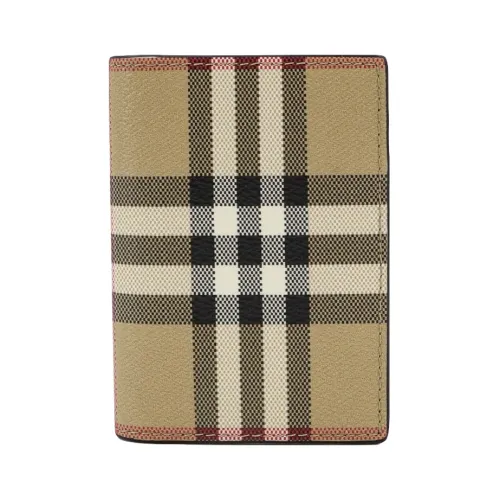 Burberry , Beige Leather Wallet with Logo Print ,Beige male, Sizes: ONE SIZE