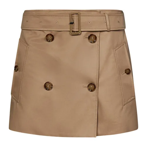 Burberry , Beige Trench-Style Skirt - Aw23 Collection ,Beige female, Sizes: