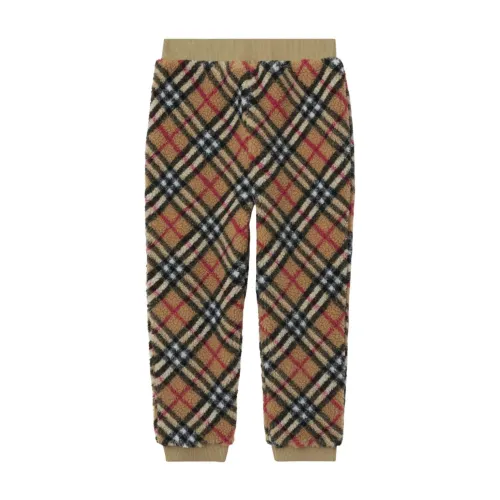 Burberry , BeigeSweatpants with Elasticated Waist and Cuffs ,Beige male, Sizes: