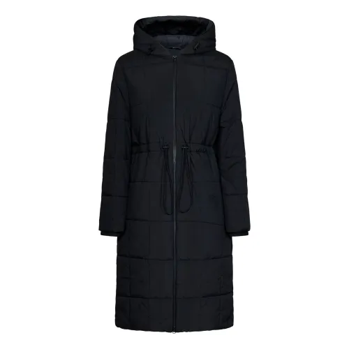 Burberry , Black Coats with Adjustable Hood and Quilting ,Black female, Sizes: