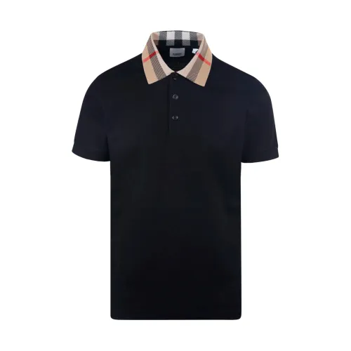 Burberry , Black Cody Polo Shirt ,Black male, Sizes: