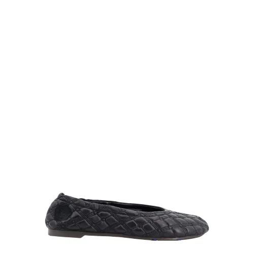 Burberry , Black Leather Ballerina Shoes ,Black female, Sizes: