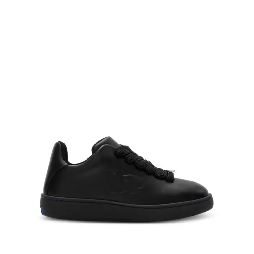 Burberry , Black Leather Sneakers ,Black female, Sizes: