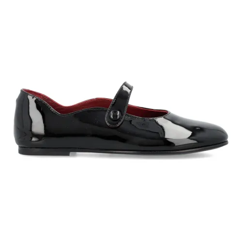 Burberry , Black Mary Jane Flats Shoes ,Black female, Sizes: