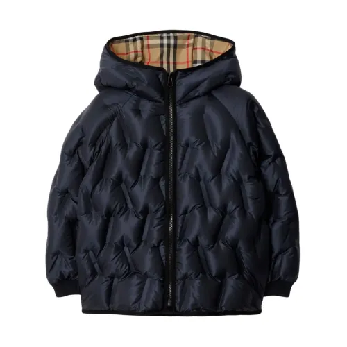Burberry , Blue Kids Coats with Down and Feather Padding ,Blue male, Sizes: