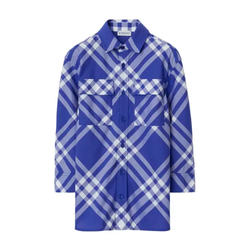 Burberry , Blue Kids Shirts with Button Closure ,Blue male, Sizes: