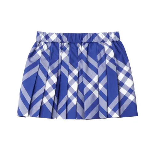 Burberry , Blue Kids Skirts with Elasticated Waist ,Blue female, Sizes: