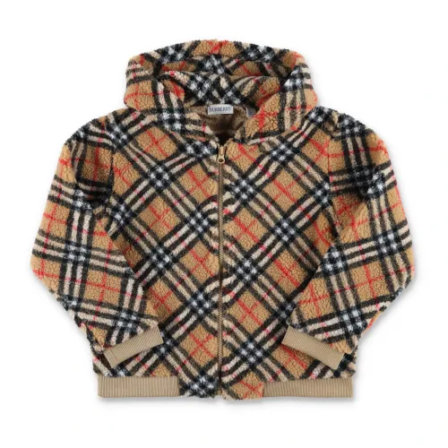 Burberry , Boys Clothing Outerwear Archive Beige Ip Chk Ss24 ,Multicolor male, Sizes: