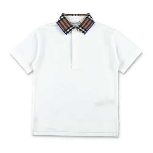 Burberry , Boy's Clothing T-Shirts & Polos White Ss24 ,White male, Sizes: