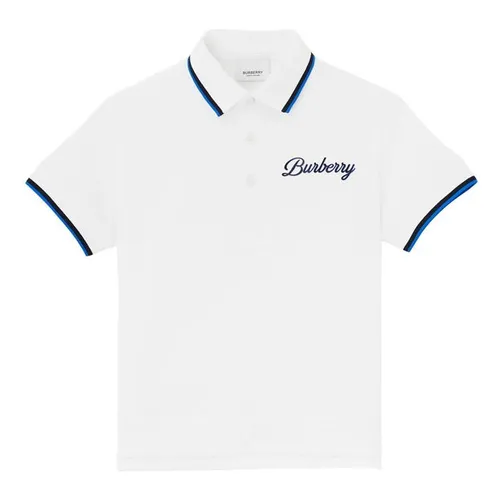 BURBERRY Boy'S Langton Logo Polo Shirt - White
