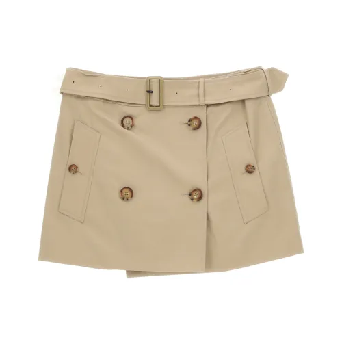 Burberry , Brielle Mini Skirt, 4 W UK ,Beige female, Sizes: