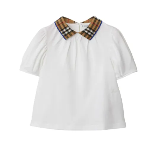 Burberry , Burberry Kids Top White ,White male, Sizes:
