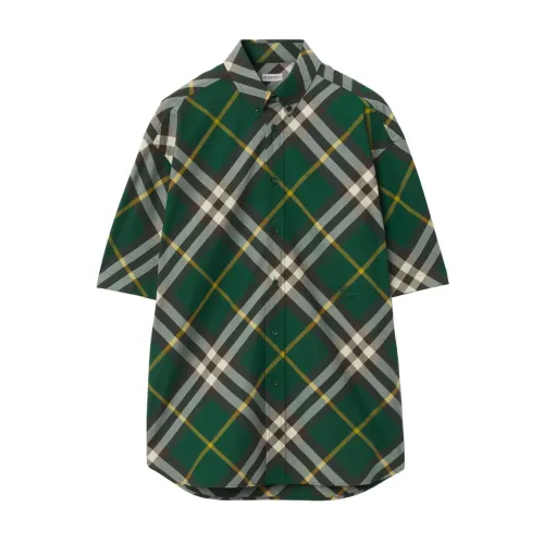 Burberry , Burberry Shirts Green ,Green male, Sizes: