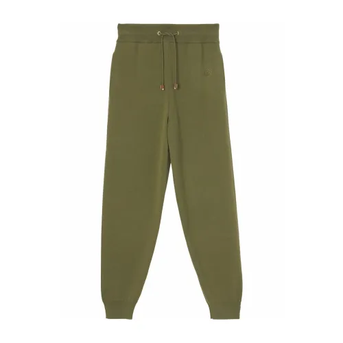 Burberry , Cashmere Blend Joggers Sweatpants ,Green female, Sizes: