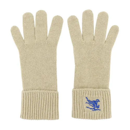 Burberry , Cashmere Gloves with EKD Embroidery ,Beige male, Sizes: