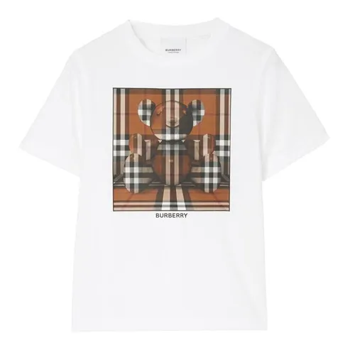 BURBERRY Cedar Thomas Bear T-Shirt Girls - White