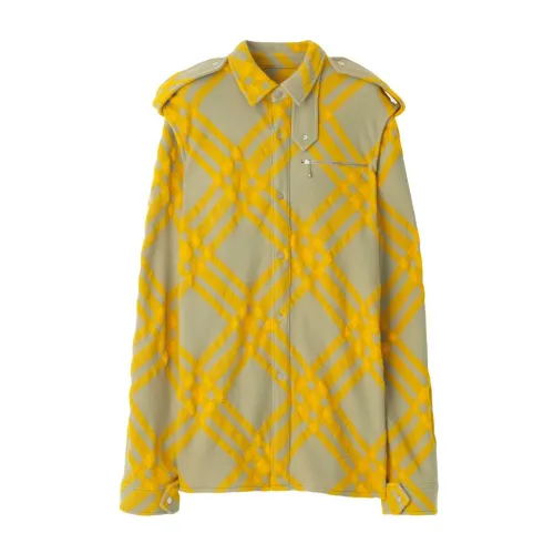 Burberry , Check Pattern Shirt ,Yellow female, Sizes:
