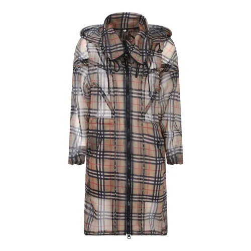 Burberry , Checked Trench Coat ,Beige female, Sizes: