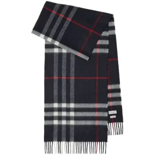 Burberry , Checkered Cashmere Fringed Wrap ,Multicolor male, Sizes: ONE