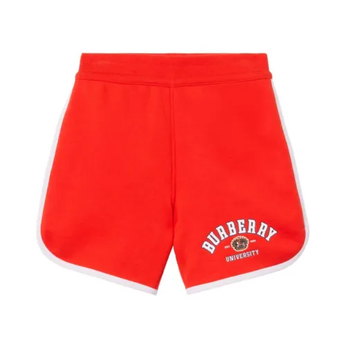 Burberry , Collegiate-inspired Kids Shorts ,Red male, Sizes: