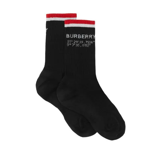 BURBERRY Coordinates Intarsia Socks - Black