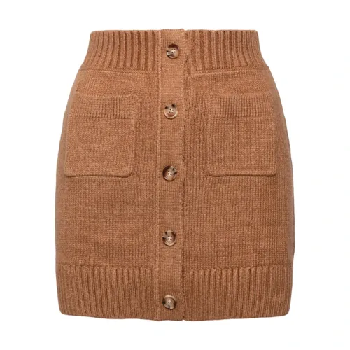Burberry , Elevate Knitted Mini Skirt ,Brown female, Sizes: