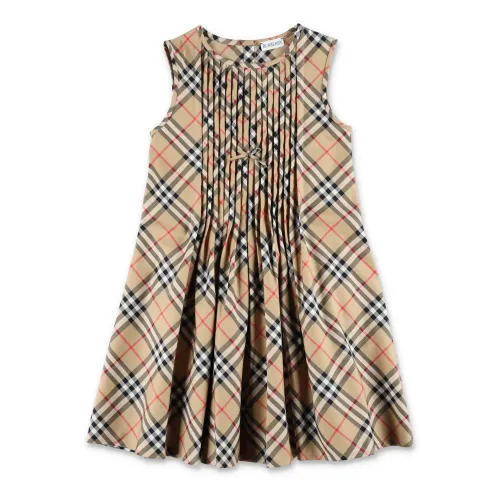 Burberry , Girl's Clothing Dress Archive Beige Ip Chk Ss24 ,Multicolor female, Sizes:
