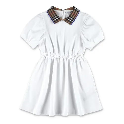 Burberry , Girl's Clothing Dress White Ss24 ,White female, Sizes: